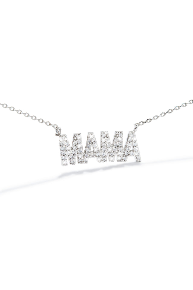 Load image into Gallery viewer, Embellished Mother&#39;s Day Silver-Tone Necklace
