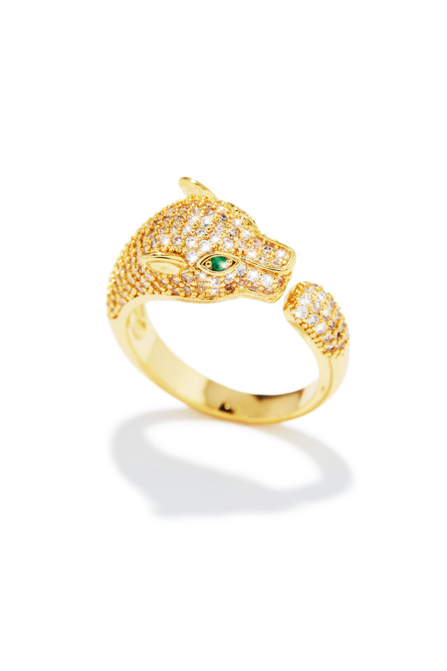 Load image into Gallery viewer, Keyla Gold Plated CZ Adjustable Ring - Gold
