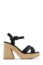 Load image into Gallery viewer, Xoch Platform Espadrille Heels - Black
