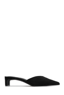 Danielle Mid Heel Mule Pumps - Black