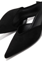 Load image into Gallery viewer, Danielle Mid Heel Mule Pumps - Black

