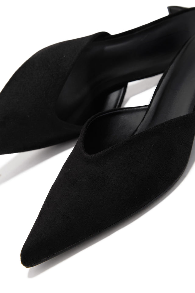 Load image into Gallery viewer, Danielle Mid Heel Mule Pumps - Black

