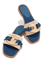 Load image into Gallery viewer, Ocean Kiss Flat Slip On Sandals - Denim
