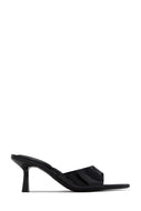 Ivanna Mid Heel Mules - Black PAT
