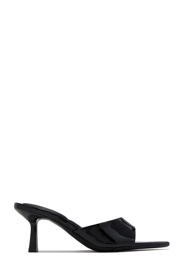 Load image into Gallery viewer, Ivanna Mid Heel Mules - Black PAT
