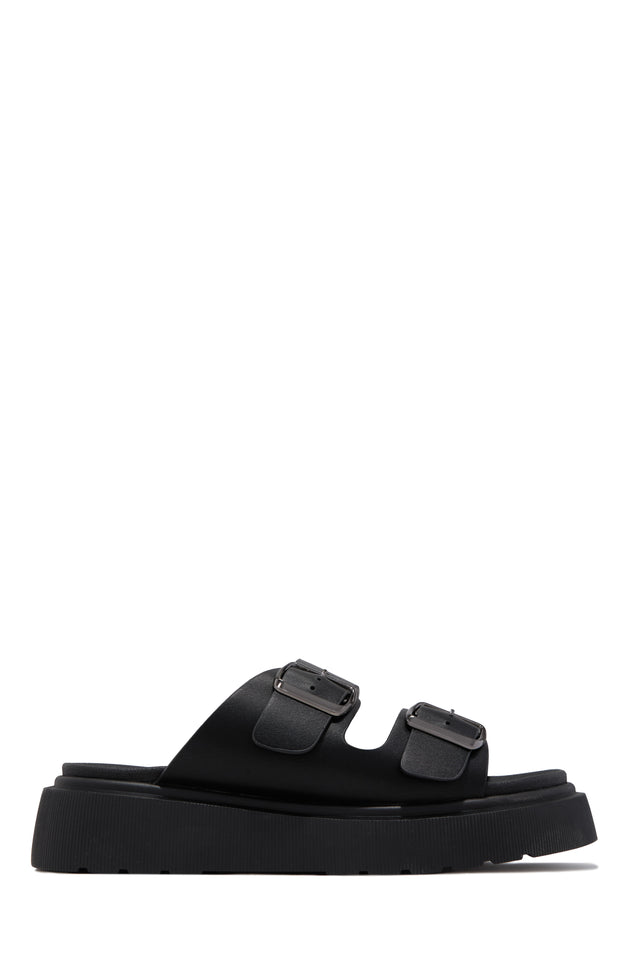 Load image into Gallery viewer, Casual Luxury Platform Slip On Sandals - Black
