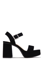 Load image into Gallery viewer, Cecilia Platform Chunky Heels - Black

