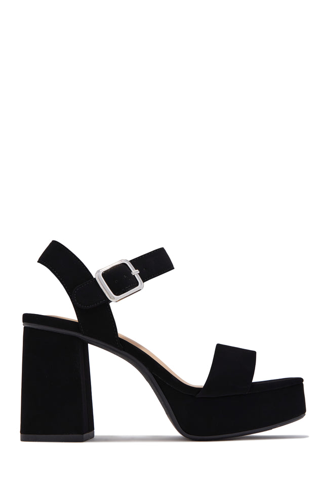 Load image into Gallery viewer, Cecilia Platform Chunky Heels - Black
