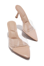 Load image into Gallery viewer, Ivanna Nude Mid Heel Mules - Clear
