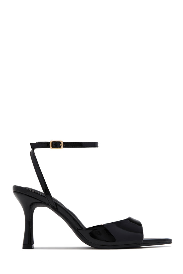 Load image into Gallery viewer, Melissa Ankle Strap Single Sole Heels - Black PAT
