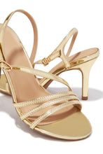 Load image into Gallery viewer, Karina Strappy Single Sole Heels - Gold
