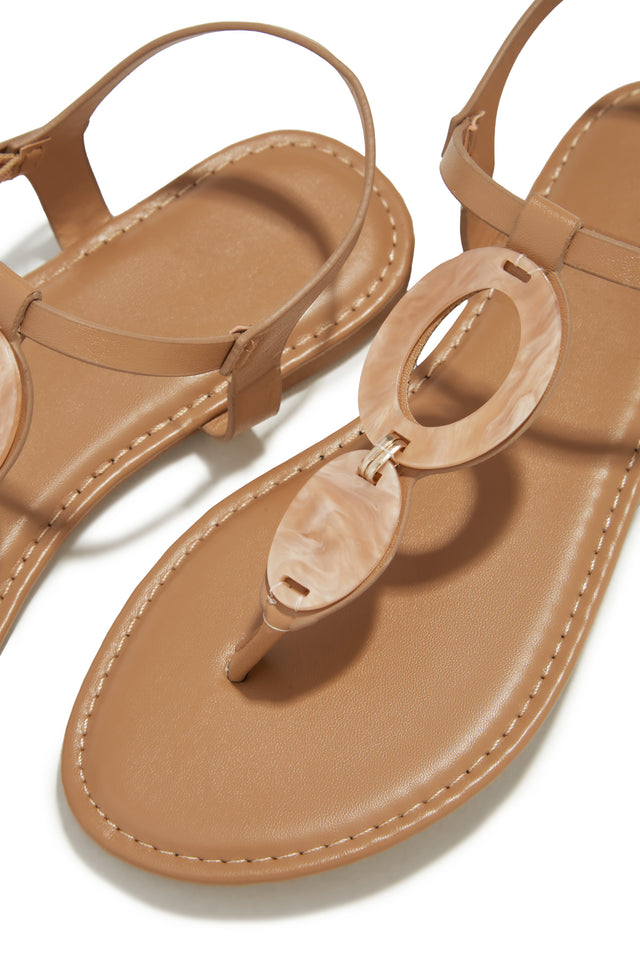 Load image into Gallery viewer, Kalei Thong Strap Sandals - Nude
