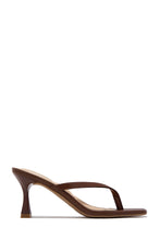 Load image into Gallery viewer, Angelie Mid Heel Mules - Brown PU
