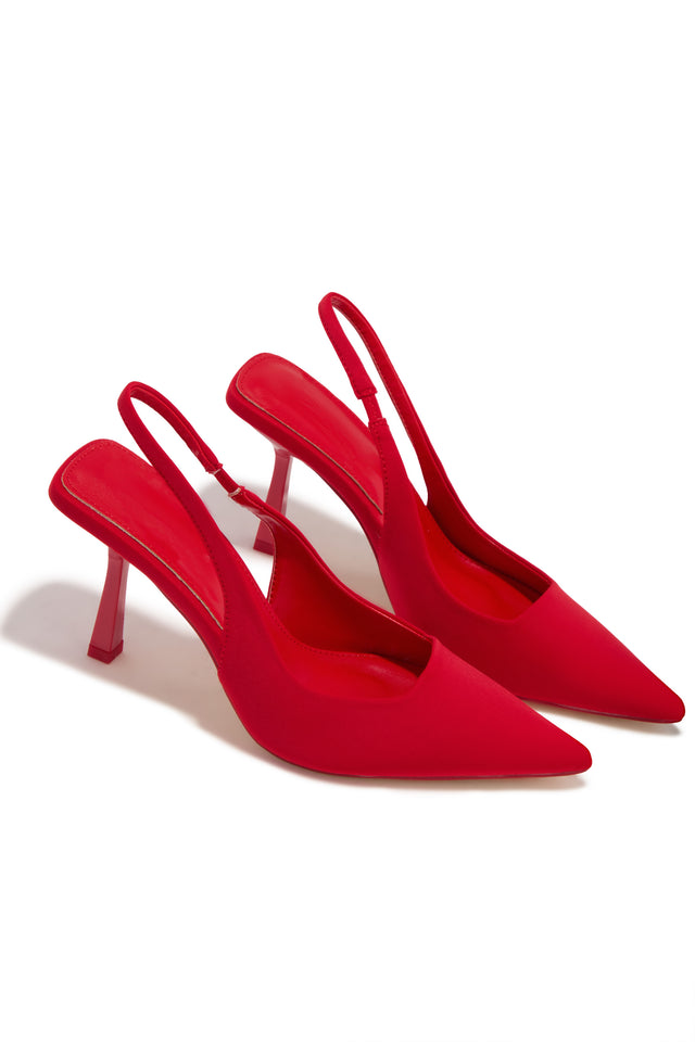 Load image into Gallery viewer, Cari Slingback Pumps - Red
