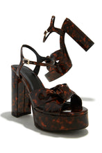 Load image into Gallery viewer, Sabrina Platform Block Heels - Tan
