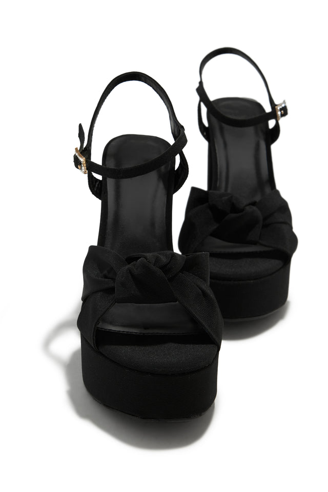 Load image into Gallery viewer, Sabrina Platform Block Heels - Black
