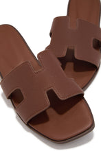 Load image into Gallery viewer, Elara Flat Slip On Sandals - Brown
