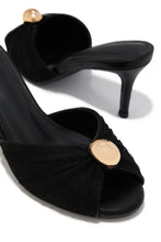 Load image into Gallery viewer, Olivia Peep Toe Single Sole Heels - Black
