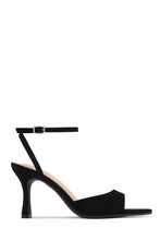 Load image into Gallery viewer, Melissa Ankle Strap Single Sole Heels - Black Nubuck
