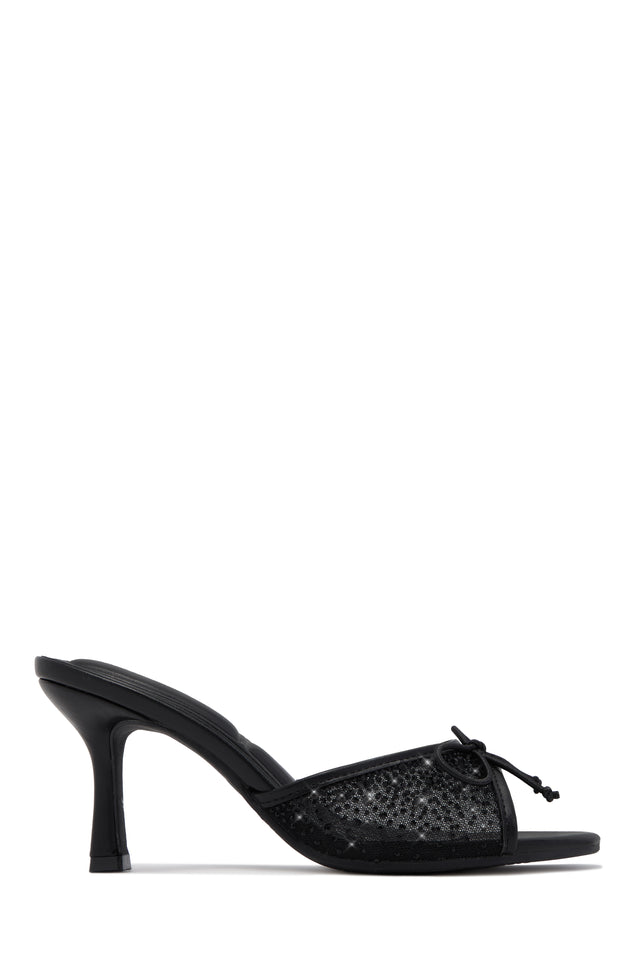 Load image into Gallery viewer, Celeste Embellished Mid Heel Mules - Black
