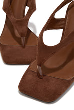 Load image into Gallery viewer, Sami Slingback Thong Strap Heels - Brown
