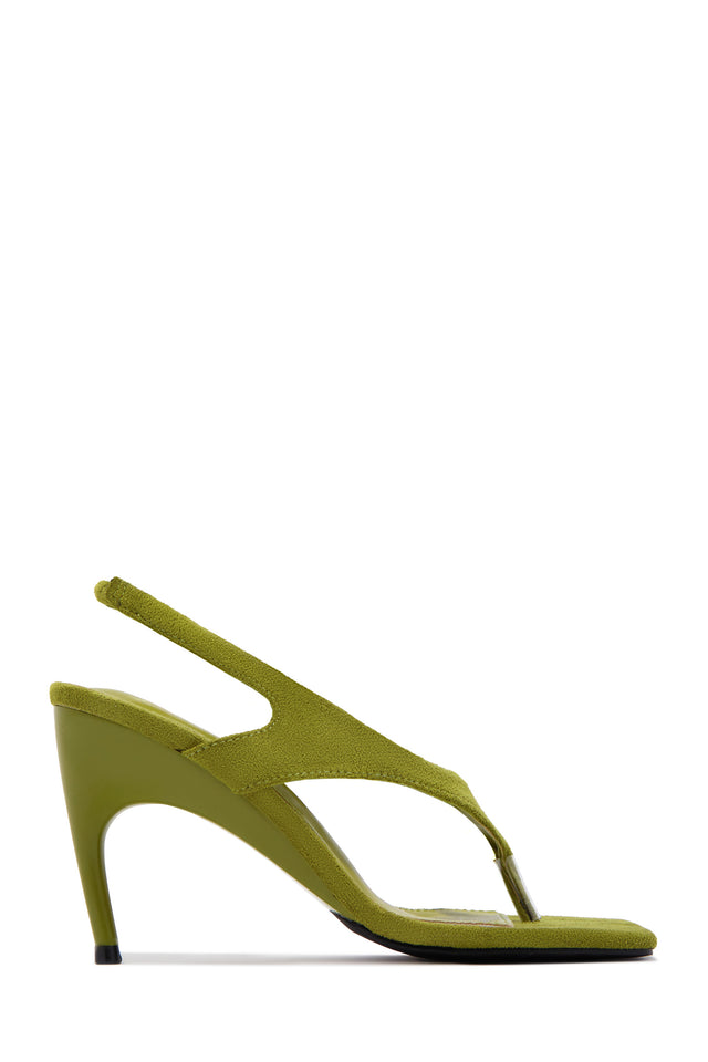 Load image into Gallery viewer, Sami Slingback Thong Strap Heels - Green
