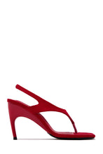 Load image into Gallery viewer, Sami Slingback Thong Strap Heels - Red

