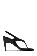 Load image into Gallery viewer, Sami Slingback Thong Strap Heels - Black
