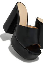 Load image into Gallery viewer, Emily Platform Block Heel Mules - Black
