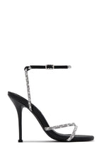 Load image into Gallery viewer, Luxury Rhinestone Strappy Stiletto Heels - Black
