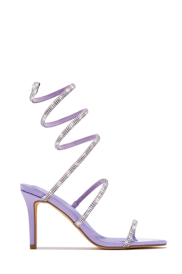 Load image into Gallery viewer, Sushmita Embellished Around The Ankle Coil Heels - Lilac
