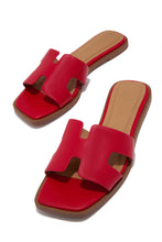 Load image into Gallery viewer, Lori Slip On Flat Sandals - Red

