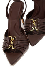 Load image into Gallery viewer, Anahi Single Sole Mid Heels - Brown
