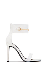 Load image into Gallery viewer, Monaco Patent Cuff Heels - White
