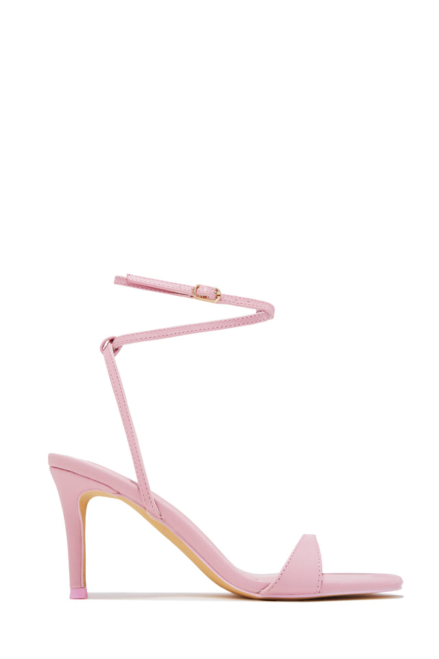 Load image into Gallery viewer, Viana Ankle Strap Mid Heels - Light Pink
