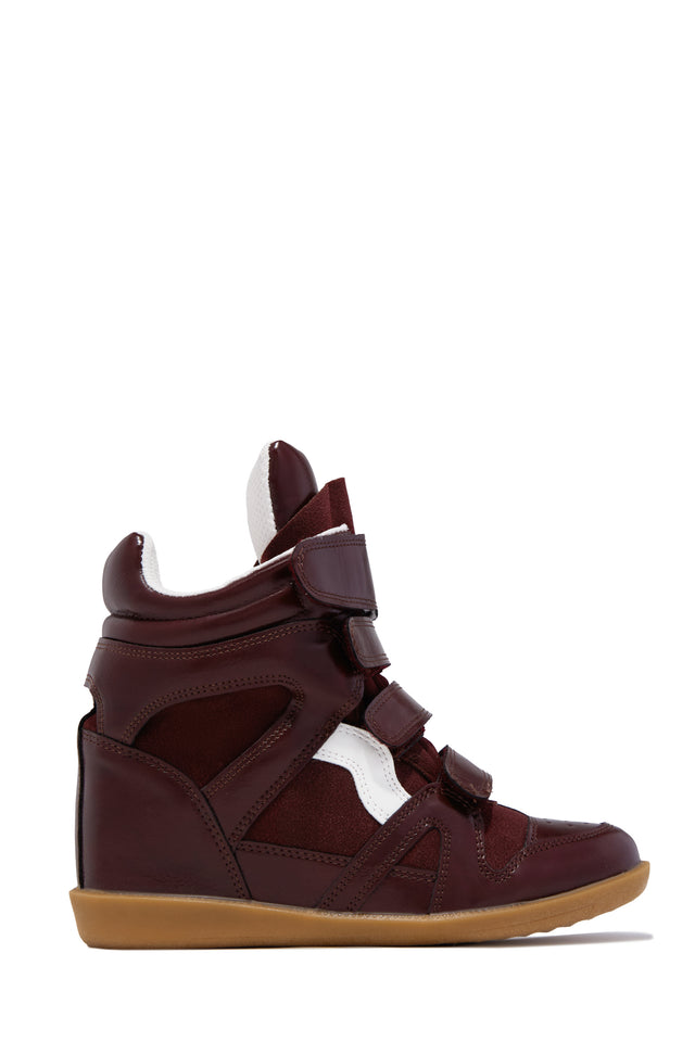 Load image into Gallery viewer, Gigi Wedge Sneakers - Burgundy
