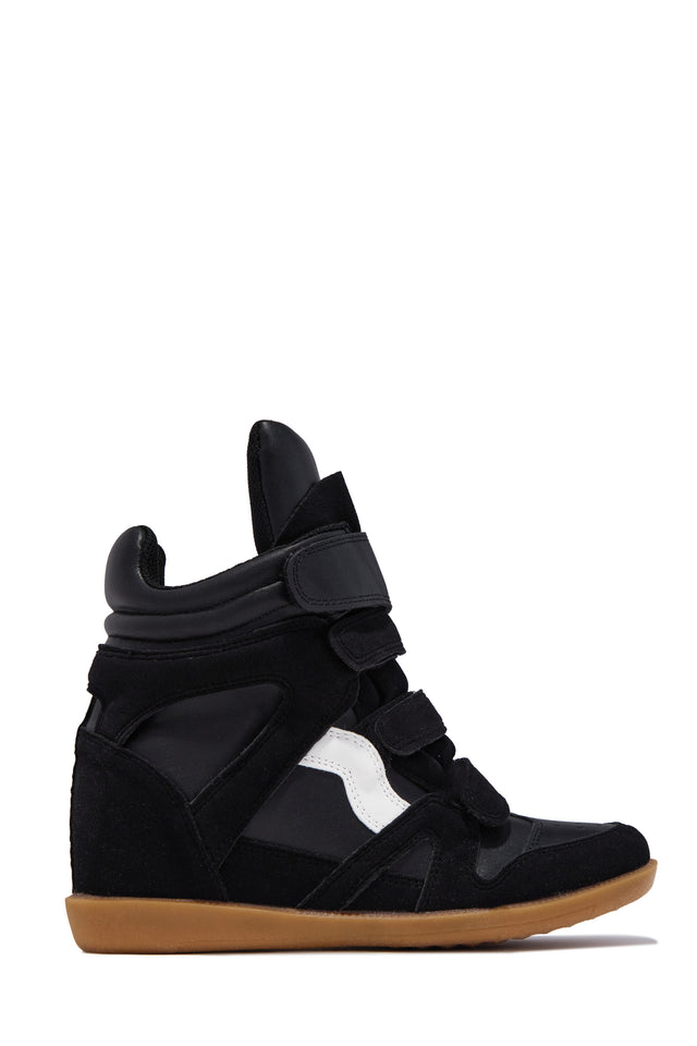 Load image into Gallery viewer, Gigi Wedge Sneakers - Black
