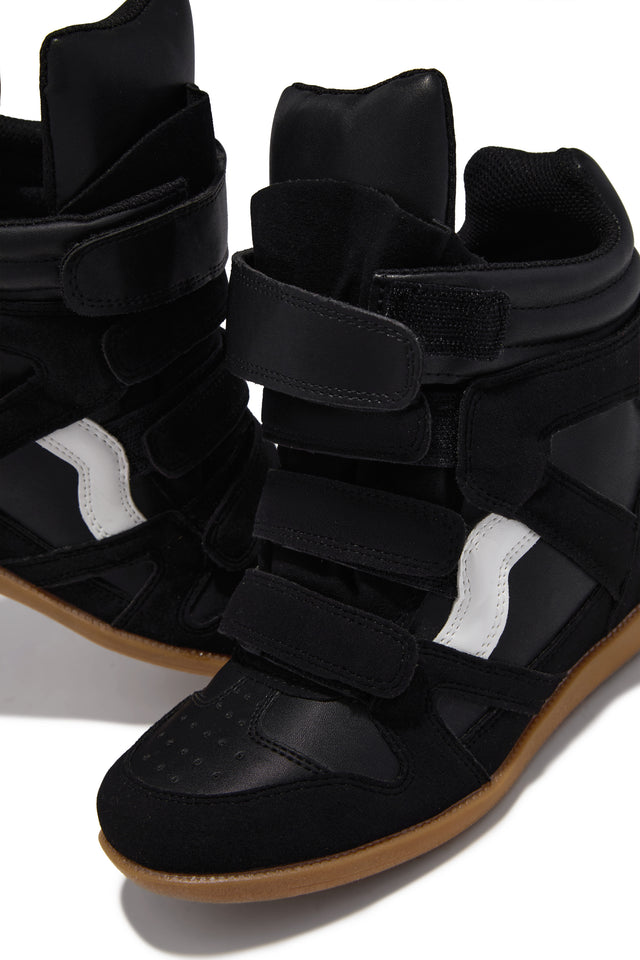 Load image into Gallery viewer, Gigi Wedge Sneakers - Black
