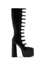 Load image into Gallery viewer, Daliah Platform Block Heel Boots - Black
