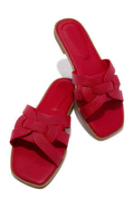 Load image into Gallery viewer, Arely Flat Slip On Sandals - Red
