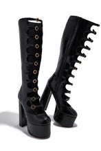 Load image into Gallery viewer, Daliah Platform Block Heel Boots - Black
