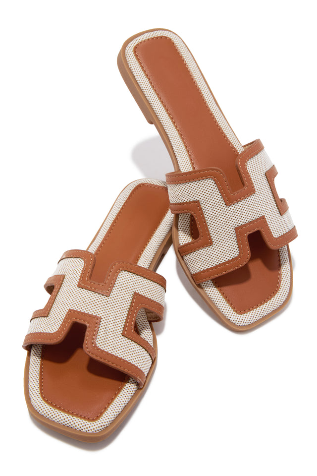 Load image into Gallery viewer, Demi Flat Slip On Sandals - Natural

