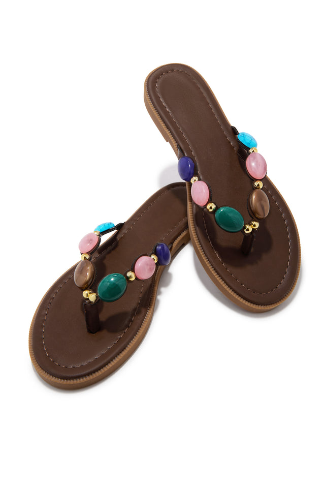 Load image into Gallery viewer, Kehani Slip On Sandals - Brown
