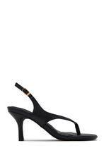Load image into Gallery viewer, Alondra Slingback Thong Heels - Black
