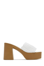 Load image into Gallery viewer, White Platform Mules
