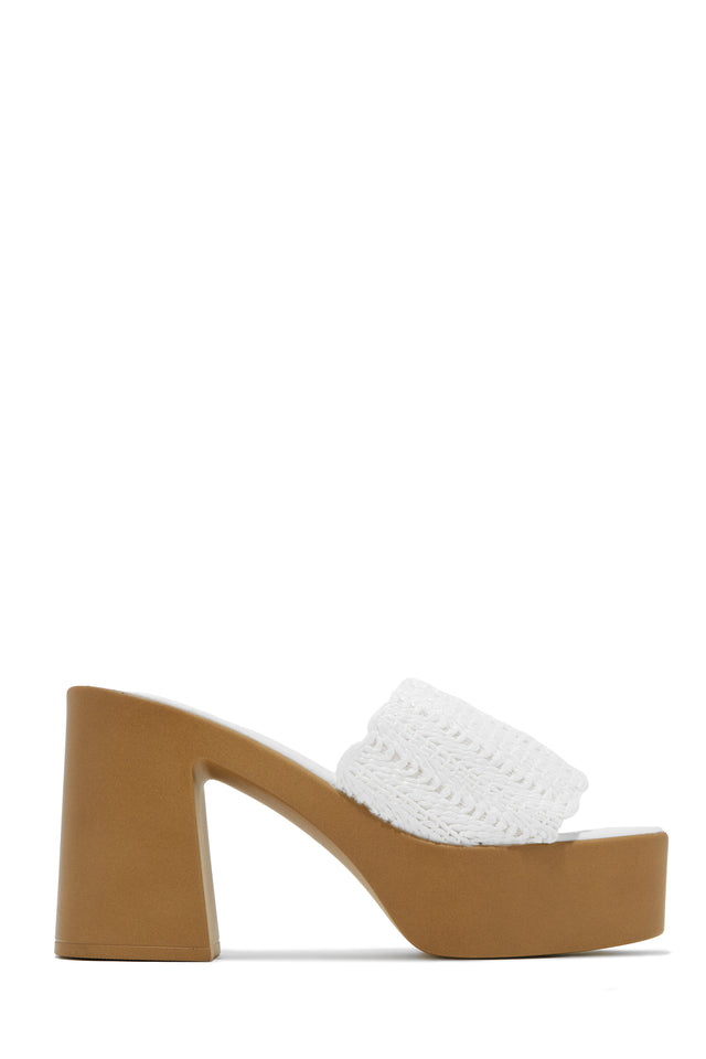 Load image into Gallery viewer, White Platform Mules
