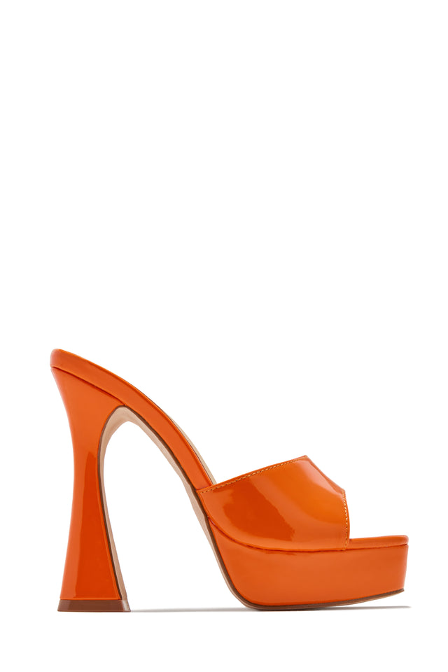 Load image into Gallery viewer, Jianna Platform Heel Mules - Orange

