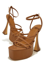 Load image into Gallery viewer, Camel Strappy High Heels
