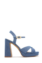 Load image into Gallery viewer, Denise Denim Platform Heels - Denim
