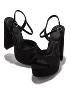 Load image into Gallery viewer, Libbi Platform Block Heels - Black
